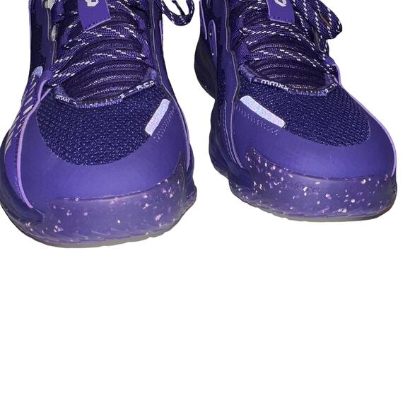 Adidas Mens Dame 7 EXTPLY Sneakers Basketball Shoes Purple & White Size 8.5 main image 4